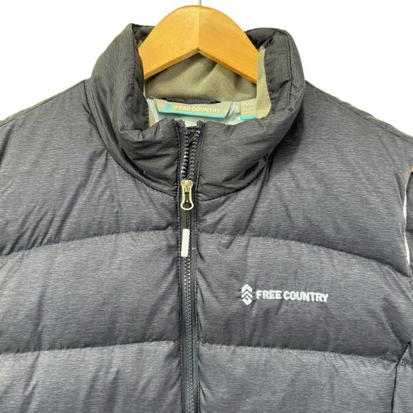 Womens Quilted Down Filled Puffer Vest Sz XXL Blue Free Country Gorpcore Casual - Picture 2 of 10